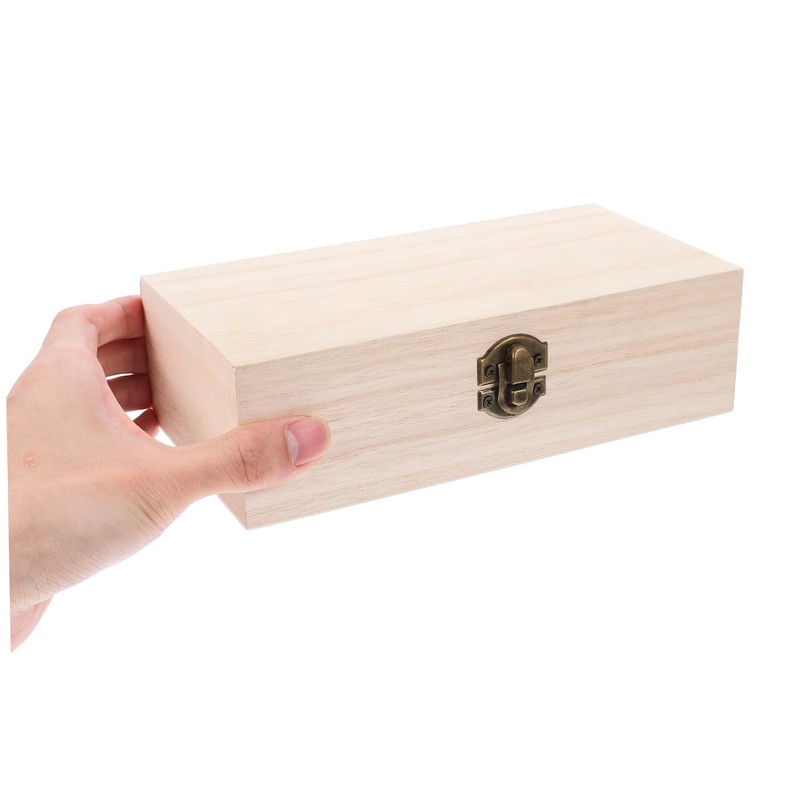 ABOOFAN Wooden Jewelry Box with Hinged Lid Sturdy Organizer for