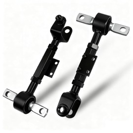 2 piezas 52390-S5A-A01 Brazo de control de suspensión superior trasera Compatible con Honda Civic/Acura RSX EL 2001 2002 2003 2004 2005 2006, kit de brazos de suspensión de alineación ajustable (lado