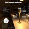 Timjorman LED CordlessTable Lamp,4000mAh Rechargeable Battery Desk lamp,3 Level Brightness