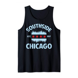 Southside Chicago Flag Skyline Tank Top