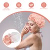 2 Packs Shower Cap Elastic Band Waterproof Bath Caps Double