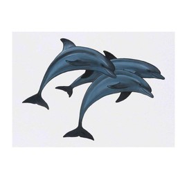 'Jumping Dolphins' Temporary Tattoo - Water Resistant, Skin-Safe, Non-Toxic Transfer (TO00028496)
