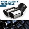 Zikefest Dual Exhaust Tips, Double Outlet Bending Muffler Exhaust, Stainless