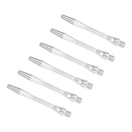 PATIKIL Dart Shafts 45mm/1.8 Inch, 6 Pack 2BA Thread Aluminum Dart Stems Dart Accessories for Steel Tip, Silver Tone