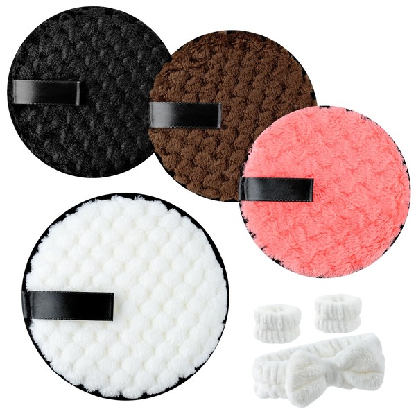 above zero Pack of 4 Make-Up Pads, Washable, Reusable Cotton Pads, Microfibre Make-Up Pads for Gentle Facial Cleansing and Makeup Removal