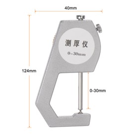 HARFINGTON Dial Thickness Gauge 0-30mm | 0.1mm Mechanical Thickness Tester Gauge Cusp Head for Measure Sheet Metal Harden Board