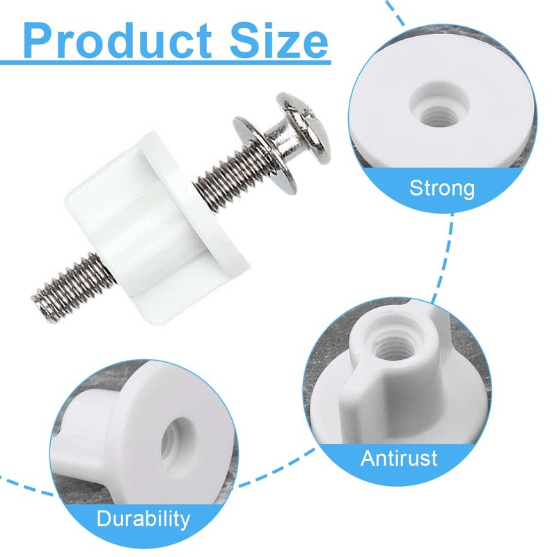 NOPKESV 6 pcs Toilet Seat Back Nut Washers Set M6