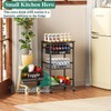OKZEST 4-Tier Small Kitchen Storage Cart on Wheels, Metal Fruit