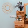 Wall Hanging Mirror Rustic Rattan Makeup Mirror for Bathroom Dressing
