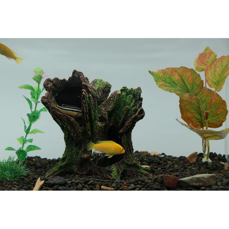 AQUA KT Aquarium Landscape Tree Stump Trunk Hollow Betta Cichlid
