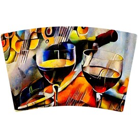 Mugzie MAX 20 Ounce Stainless Steel Cocktail Shaker - Martini Shaker with Wetsuit Cover - Colorful Wine Glasses