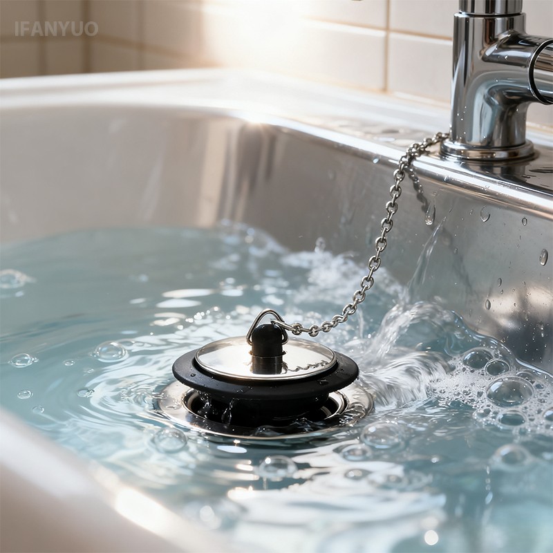 Rubber Bathtub Drain Stopper for Water Retention – Hanging Chain