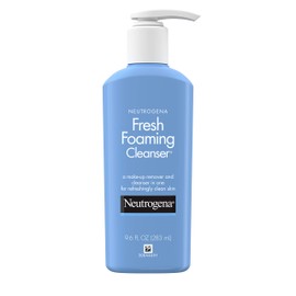 Neutrogena Fresh Foaming Gentle Daily Facial Cleanser & Makeup Remover, Oil-, Soap- & Alcohol-Free, Removes Dirt, Oil & Waterproof Makeup, Non-Comedogenic & Hypoallergenic, 9.6 fl. oz
