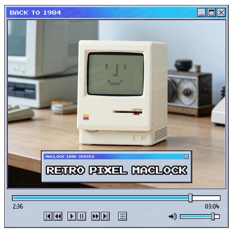 MUMUQ Maclock WB-8 - Sveglia retrò pixel