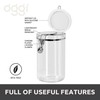 Oggi Large Clear Canister with Clamp Lid, 72 oz -