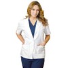 Medgear Women's Short Sleeves Lab Coat, White (X-Small)