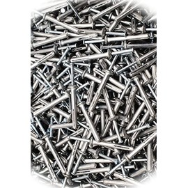 New Pack of (100) Head 1/4 x 2 Hammer Drive Pin Anchors Nail-in Hammer-in Rivet Multi-Purpose Comprehensive Hardware Fastener Assortment Kit MoPNEM01712