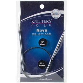 Knitter's Pride-Nova Platina Fixed Circular Needles 16", Size 4/3.5mm