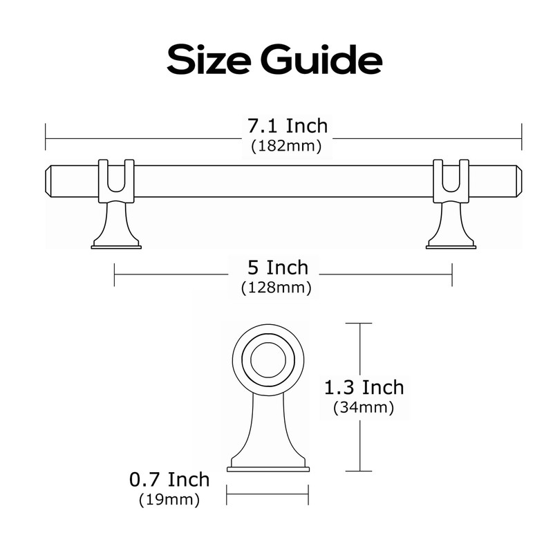 Alzassbg Champagne Bronze Cabinet Pulls and Handles 10 Pack, AL3087BRG
