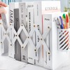 Heavy Duty Book Ends to Hold Books with Pen Holder,