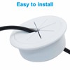 Kemcatui 2Pcs 2 Inch（50mm）Desk Cable Grommet, White Desktop Hole Cover