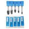 Single Cut Carbide Rotary Burr File Set 6mm Shank Diameter