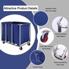 Commercial Laundry Cart with Wheels, 470L Industrial Rolling Laundry Basket,