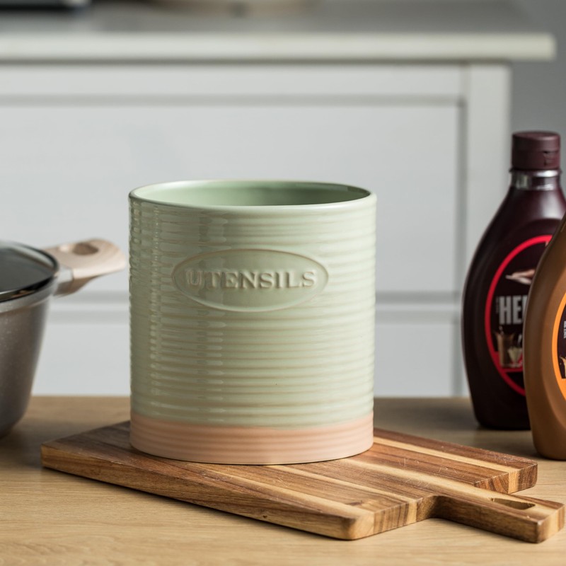 YHOSSEUN Kitchen Utensil Holder, Ceramic Utensil Holder for Kitchen Counter