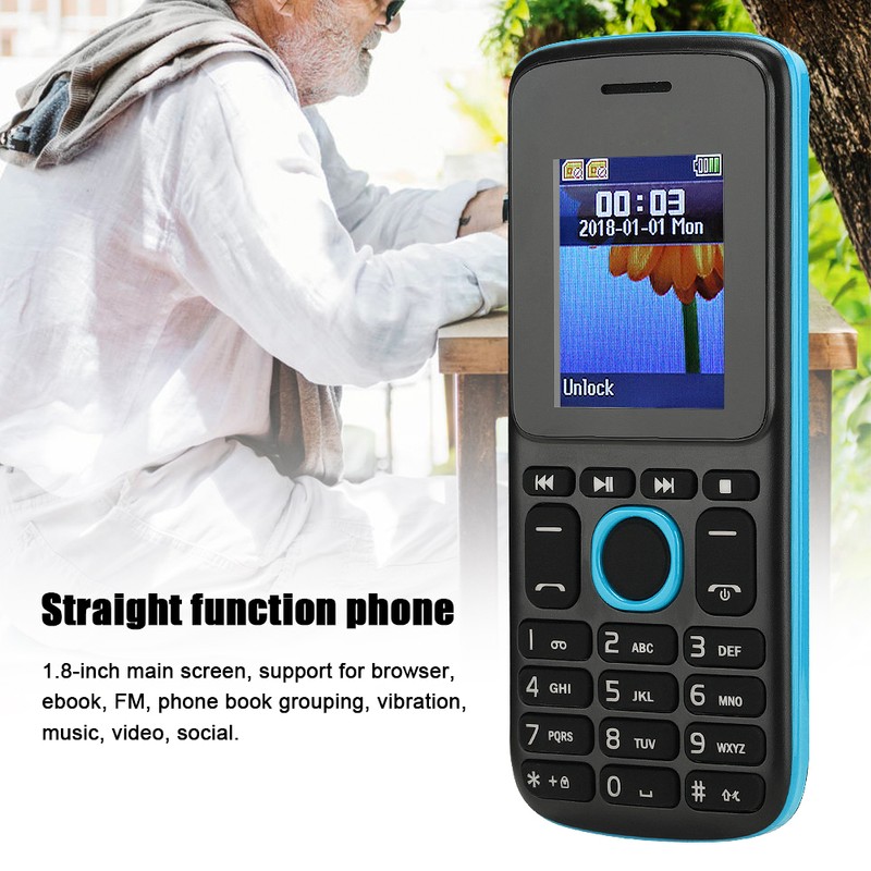 Z2 1.8-inch Screen Buttons Straight Bluetooth Cell Phone with LED