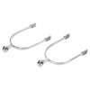 Horse Spurs English Stainless Steel with Roller Ball for Equestrian