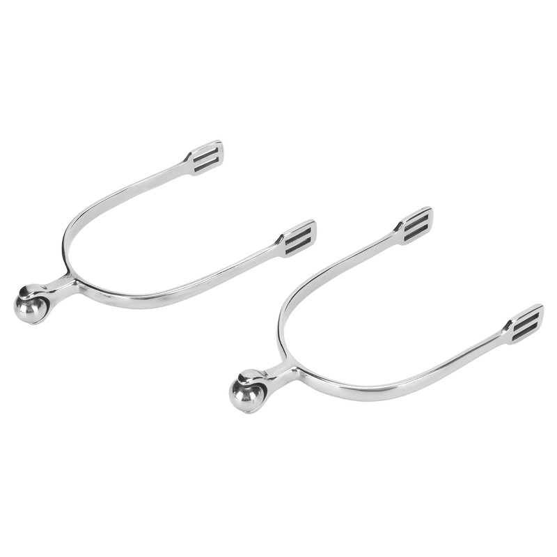 Horse Spurs English Stainless Steel with Roller Ball for Equestrian