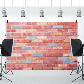 10x8ft Brick Wall Backdrop Red Brick Wall Photography Background for Party Decorations Home Decor Photo Booth Banner Vinyl Photo Background