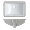 MEJE #202F -20.9 Inch Porcelain Undermount Bathroom Sink, Rectangle Lavatory