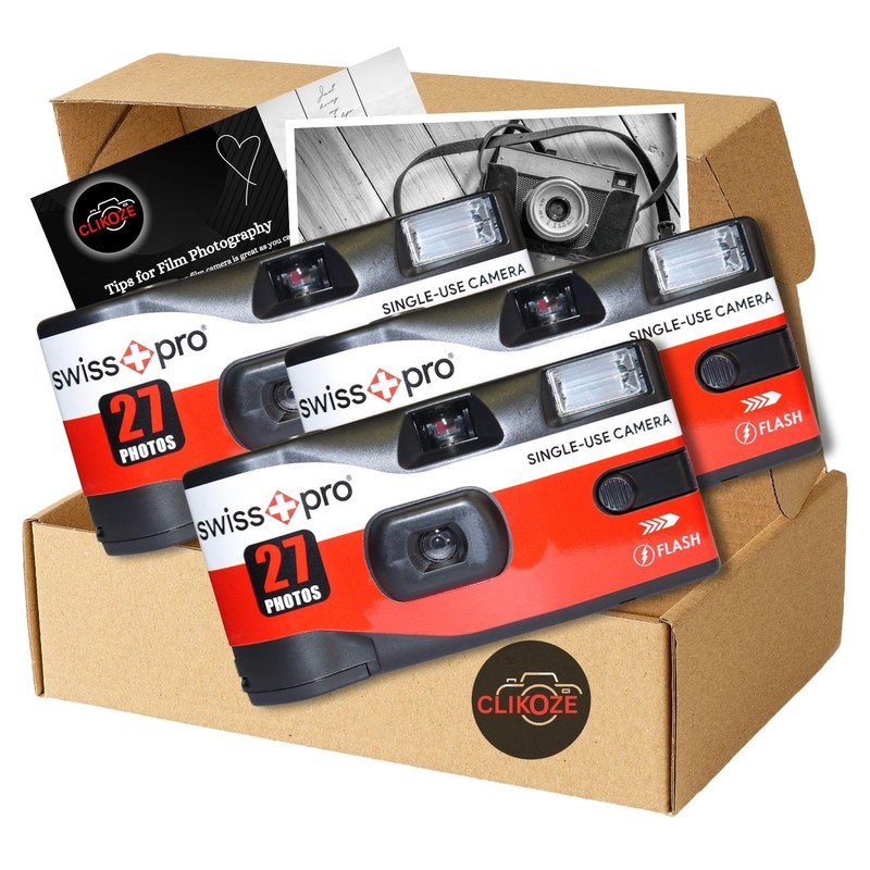 Disposable Cameras Multipack - Bundle with 3 X Swiss+Pro Disposable