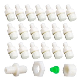 WSDMAVIS 20Pcs M10 Plastic Water Tank Drain Valve Stopper with Cap Easy Install Water Valve Cap Replacement for All Types Water Cooler Dispensers Inline Machines