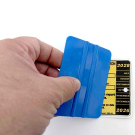 EVG A4 Vinyl Wrap Squeegee - Professional Plastic Smoothing Tool for Car Vinyl Film Window Tint Wallpaper Sticker Installation | Mini Applicator Scraper - Blue