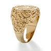 PalmBeach Men's Yellow Gold-Plated American Eagle Coin Replica Nugget Ring