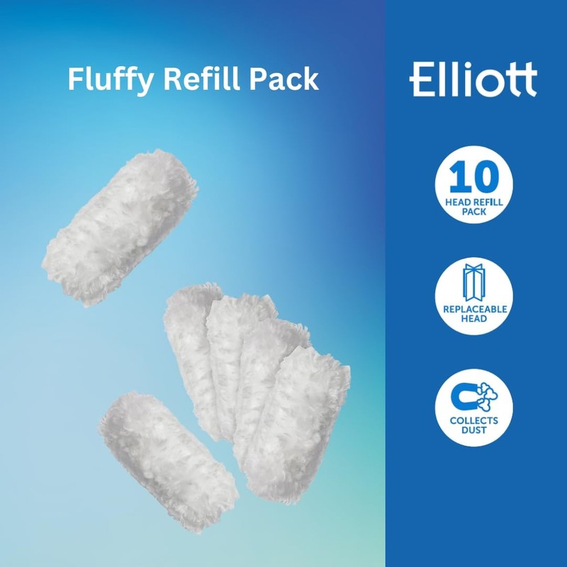 Elliott Fluffy Duster Refill Pack – 10 Refill Cleaning Heads
