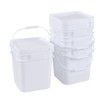 Wekioger 3 Gallon Plastic Bucket Pail with Seal Lid, 4-Pack