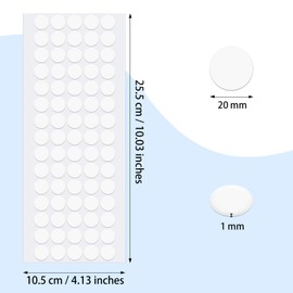 Aneco 150 Pieces Transparent Putty Traceless Removable Sticky Putty Double-Sided Adhesive Round Putty Multipurpose Tape Nano Gel Mat for Wood, Glass, Ceramic, Metal, Plastic, Diameter 20 mm