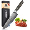 Kuwata 8 Inch Damascus Professional Black Gold Series Chefs Knife