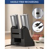 CIRCLE JOY 2-Speed Electric Salt and Pepper Grinder Set Rechargeable