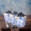 Whaline 200Pcs Blue and White Floral Cupcake Liners Chinoiserie Muffin