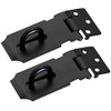 2Pcs 4" Black Heavy Duty Secure Door Latch Hasp and