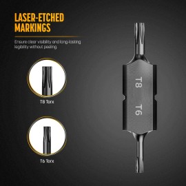 Galvanox Torx T6/T8 Double-Ended Bits for Leatherman Multi-Tools (4-Pack)