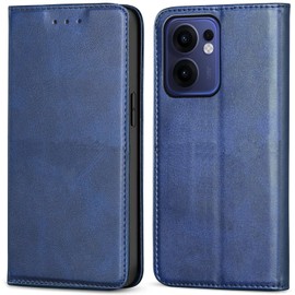 FORZARMOR for Oppo Reno 13F 5G (6.67 Inch) Case, Wallet Cover for Reno 13 F PU Leather Pockets Shockproof Magnetic Flip Card Holder (for Reno 13F, Blue)
