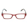 Calabria R774 Designer Colorful Rectangle Reading Glasses +1.00 Rose Red