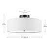 GLOBE Electric 60315 2-Light Flush Mount Ceiling Light, Dark Bronze