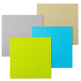Base Plate Block Plate Classic Compatible 32 x 32 Patches (4 Color Set, Light Green, Light Blue, Light Gray, Beige)