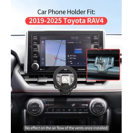 MaserWeller Car Phone Holder for Toyota RAV4 2019 2020 2021 2022 2023 2024 2025 Accessories, 360° Rotation Phone Mount Compatible with MagSafe, Cell Phone Holder Does Not Affect Air Vent